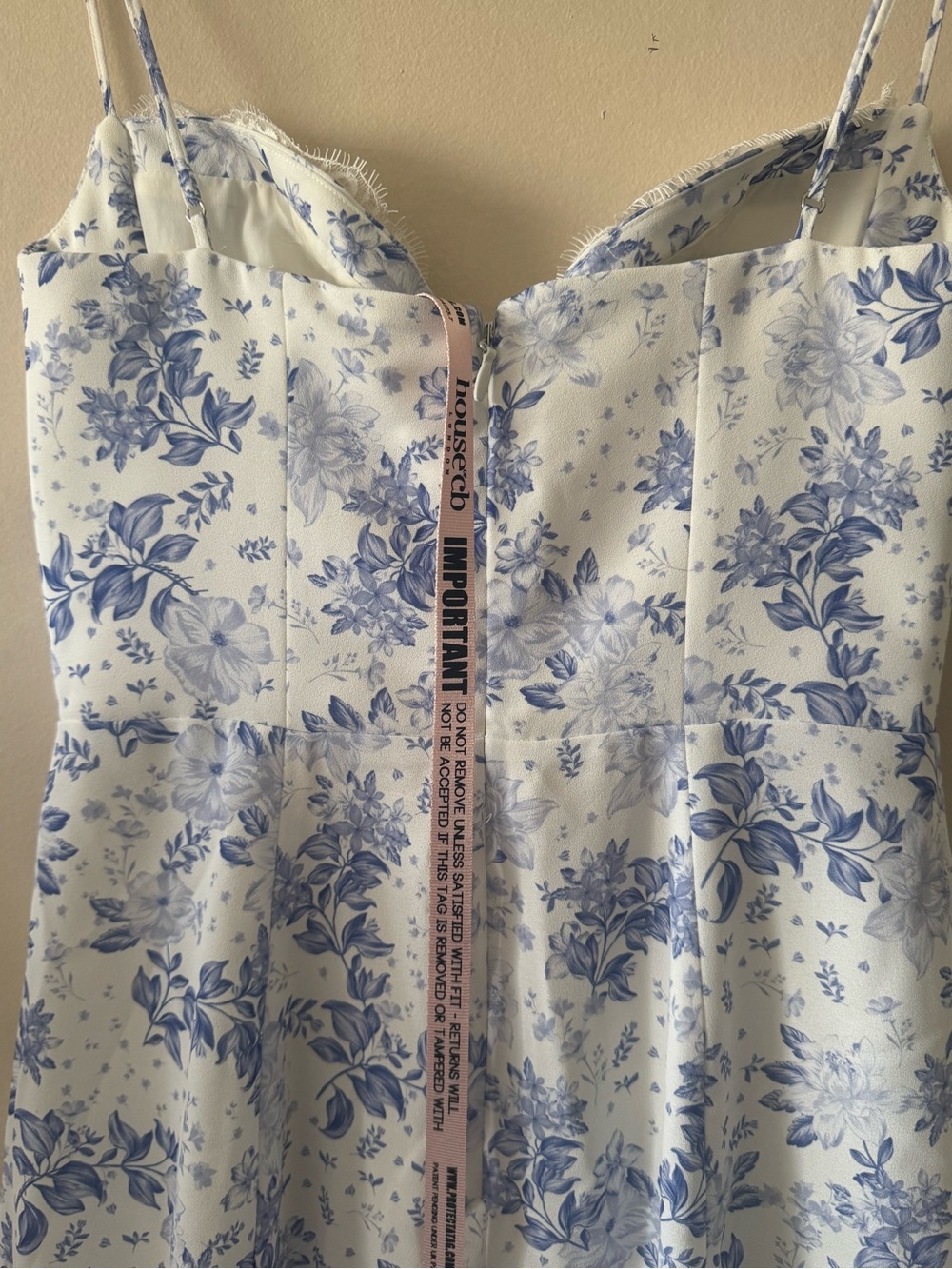 NWT House of CB Charlotte Blue Floral Corset Midi Dress | CottageCore Summer - Picture 6 of 7
